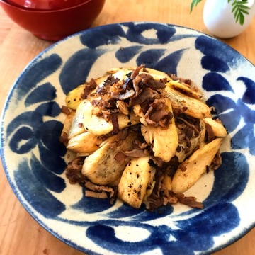 マコモタケと豚肉の炒め物