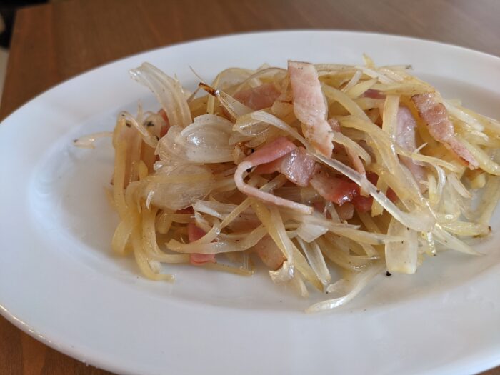 らっきょうとベーコンの炒めもの